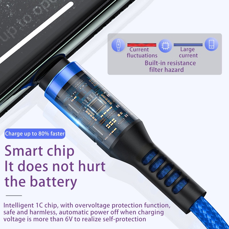 Dây cáp sạc truyền dữ liệu BJONE 2.4A 3 trong 1 đầu Type C Micro USB hợp cho Android