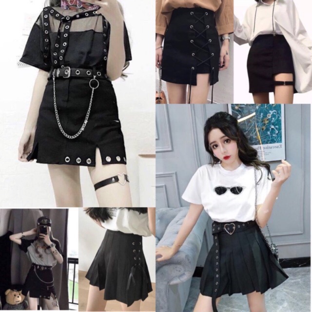 Chân váy ulzzang đủ mẫu đủ size Chất kaki dày dặn