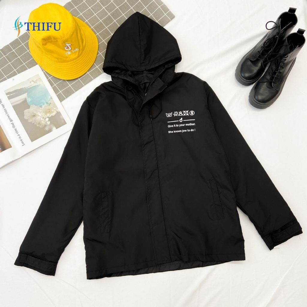 Áo Khoác Dù THIFU FASHION Hai Lớp In Ký Hiệu, Ao Khoac Chống Nắng Tránh Mưa Cho Nam Và Nữ | BigBuy360 - bigbuy360.vn