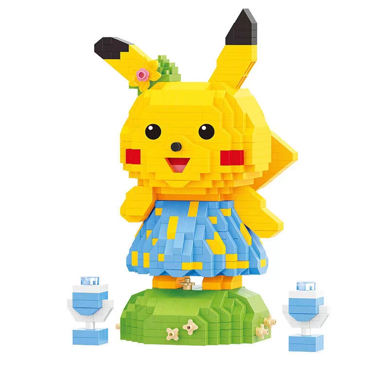 Bộ Đồ Chơi Xếp Hình Pikachu/Vịt/Pikachu Dành Cho Trẻ Em