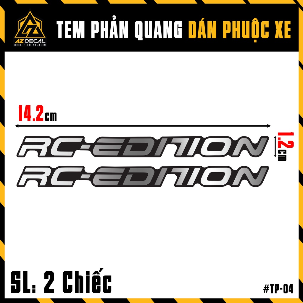 Tem Dán Phuộc Trước RC Edition | TP04 | Tem Phuộc Phản Quang Chống Nước, Dán Mọi Dòng Xe Máy, Xe Điện