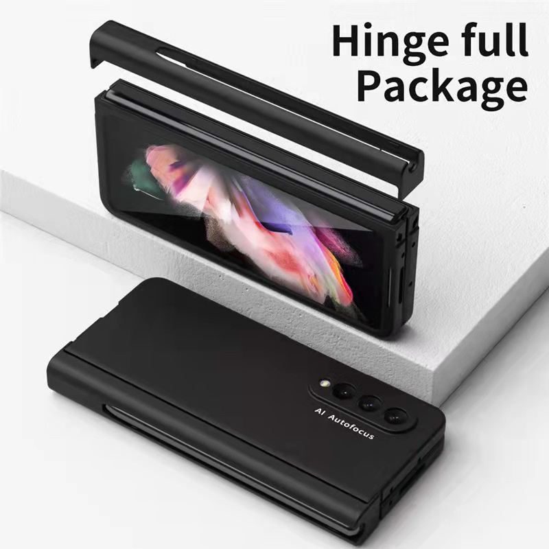 Bao Da Điện Thoại Kèm Ngăn Đựng Bút Cho Samsung Galaxy Z Fold 5 Z Fold 4 Fold 3