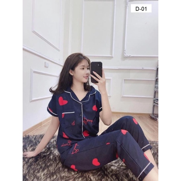 Pijama tay cộc quần dài giá tại xưởng chọn mẫu