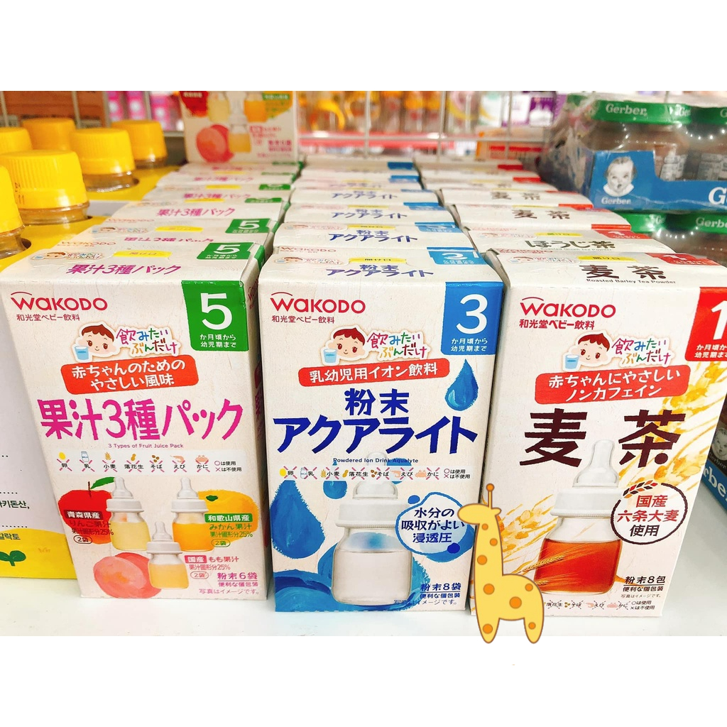 Trà Wakodo Cho Bé Vị Lúa Mạch Hoa Quả Điện Giải Trà Xanh Cho Bé Từ 1 Tháng Thơm Ngon Chống Táo Bón Tưa Lưỡi Date 2022