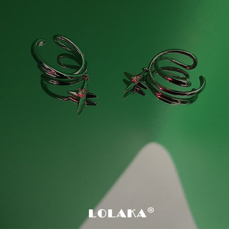 Khuyên Kẹp Vành Tai Đính Đá Sang Trọng Đơn Giản Cho Nữ