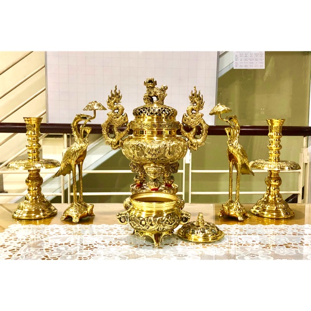 Bộ Đỉnh Đồng cao 29cm