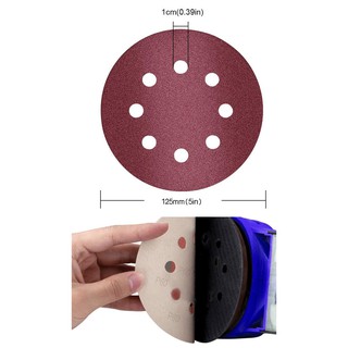 Giấy nhám đĩa siêu mịn 5 inch-8 lỗ(phukien303 xả hàng-có hàng sẵn)