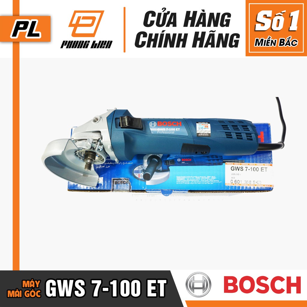 Máy Mài Góc Bosch GWS 7-100 ET (100MM-720W) - Có Điều Tốc - Hàng Chính Hãng