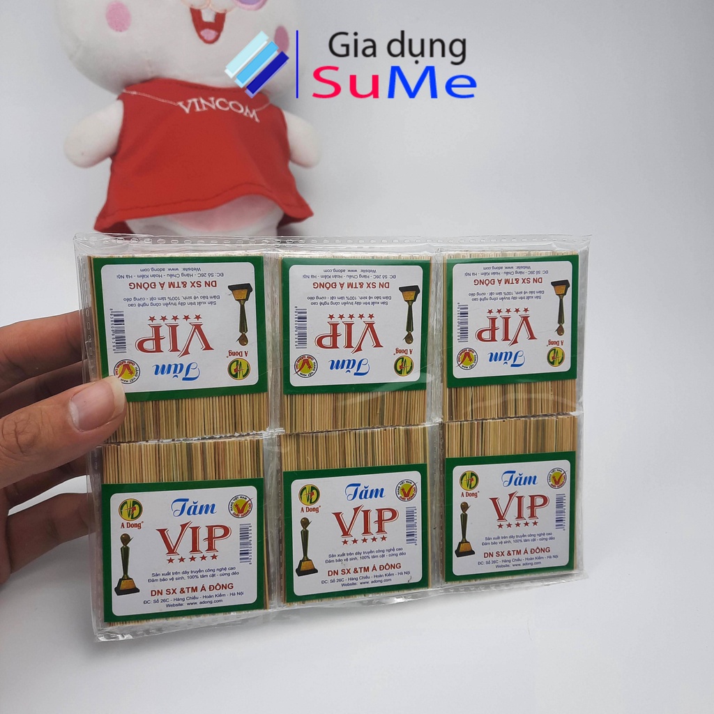 Vỉ 6 gói tăm tre xỉa răng Vip Việt Nam