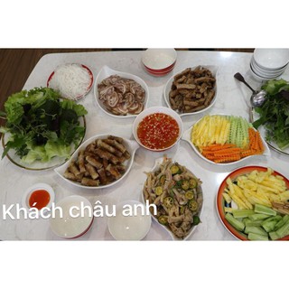 Bộ đồ ăn Bát Tràng lá trầu to