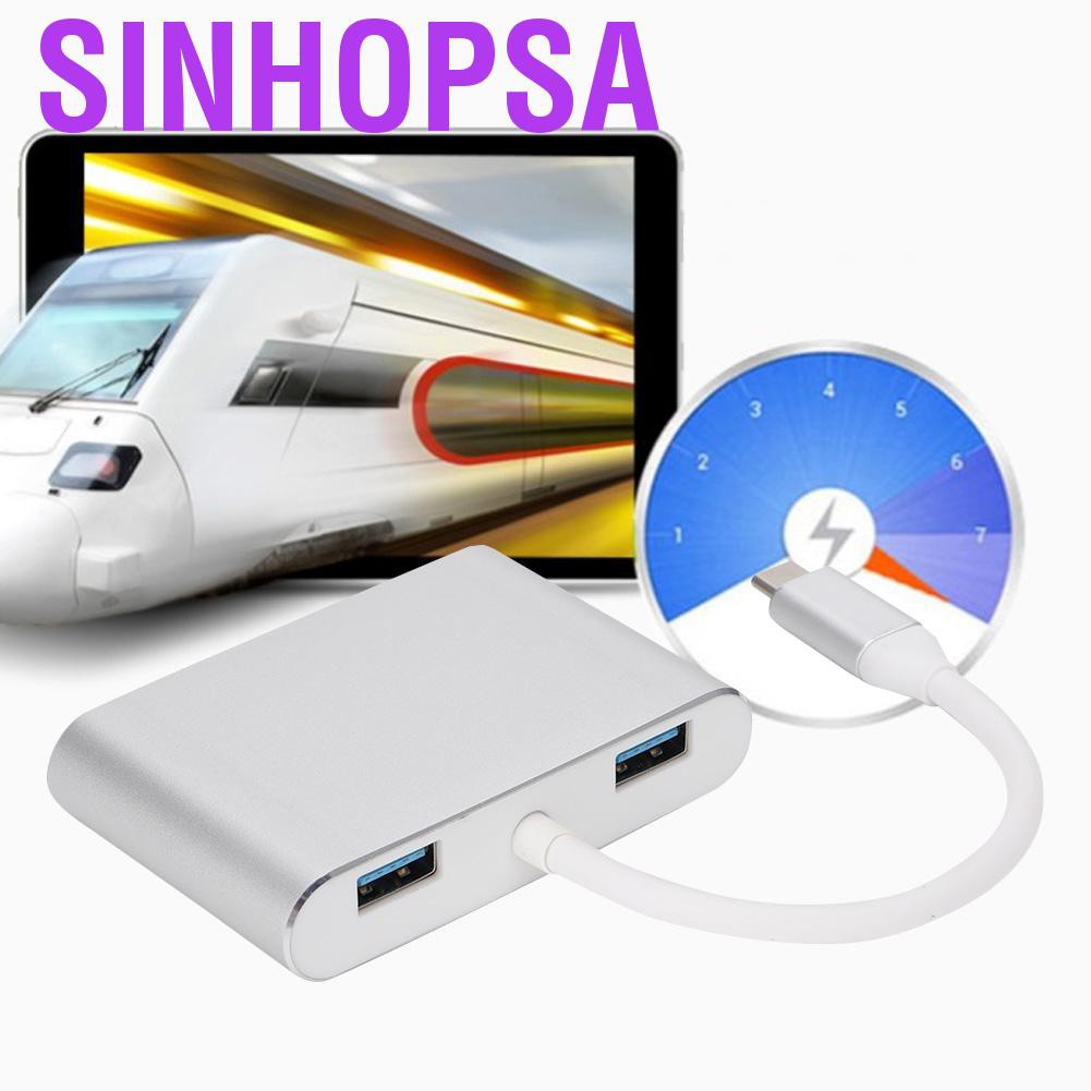 Sinhopsa Multi-Functional Type-C To HDMI+VGA+USB Hub 5 In 1 USB3.0 Converter Adapter | BigBuy360 - bigbuy360.vn