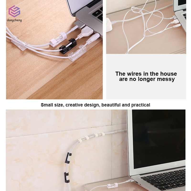 Bộ 20 dụng cụ cố định dây cáp trên bàn/ trên tường tiện dụng