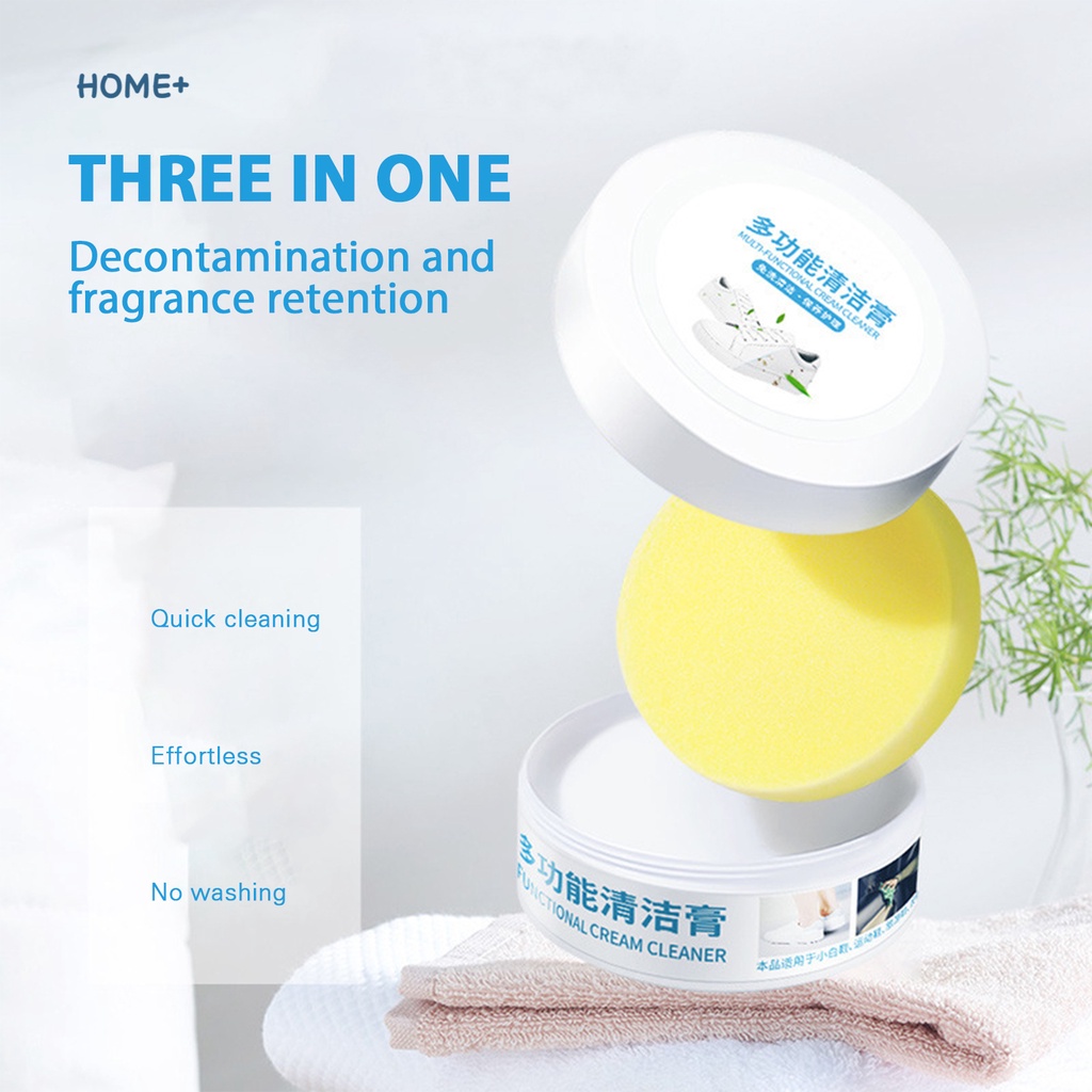 Kem Đánh Bóng Giày Da/Túi Da/Giày Vải Không Cần Nước Màu Trắng Đa Năng