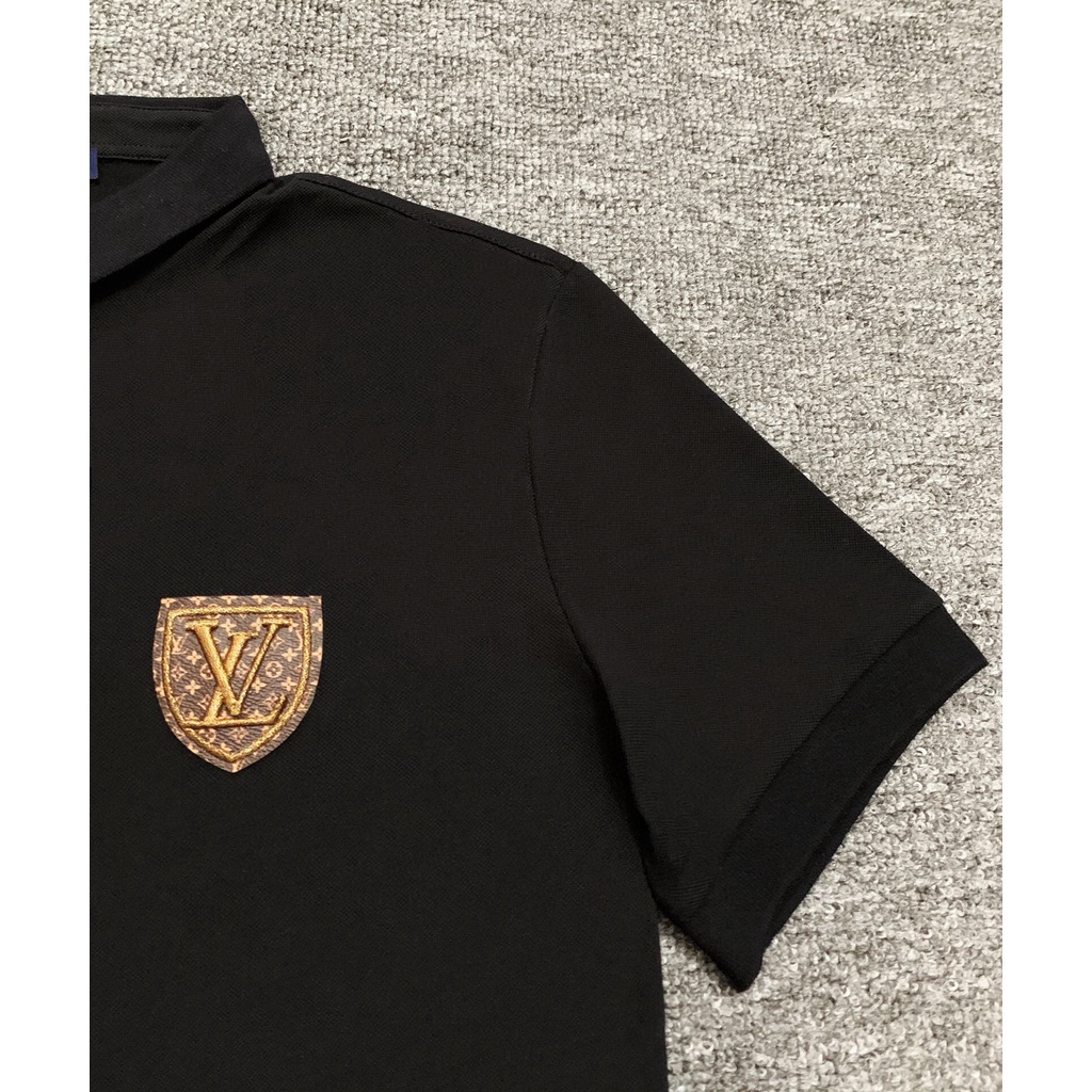 Áo thun polo tay ngắn chất liệu da thời trang mùa hè cho nam 2021