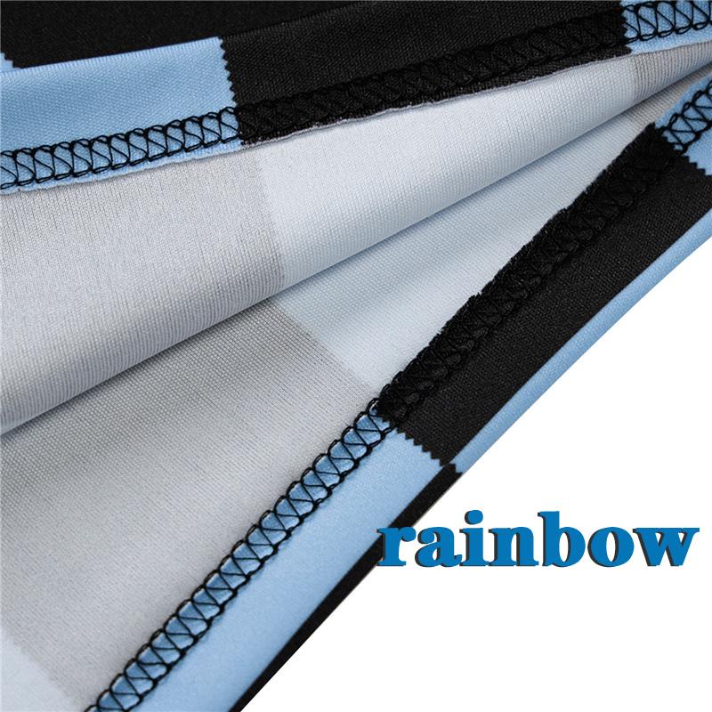 Đầm Hai Dây Cổ Chữ U Họa Tiết Sọc Caro Màu Cầu Vồng Thời Trang Mùa Hè Cho Nữ | BigBuy360 - bigbuy360.vn