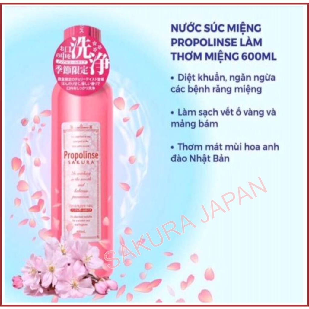 Nước súc miệng Propolinse 600ml [freeship] nội địa Nhật