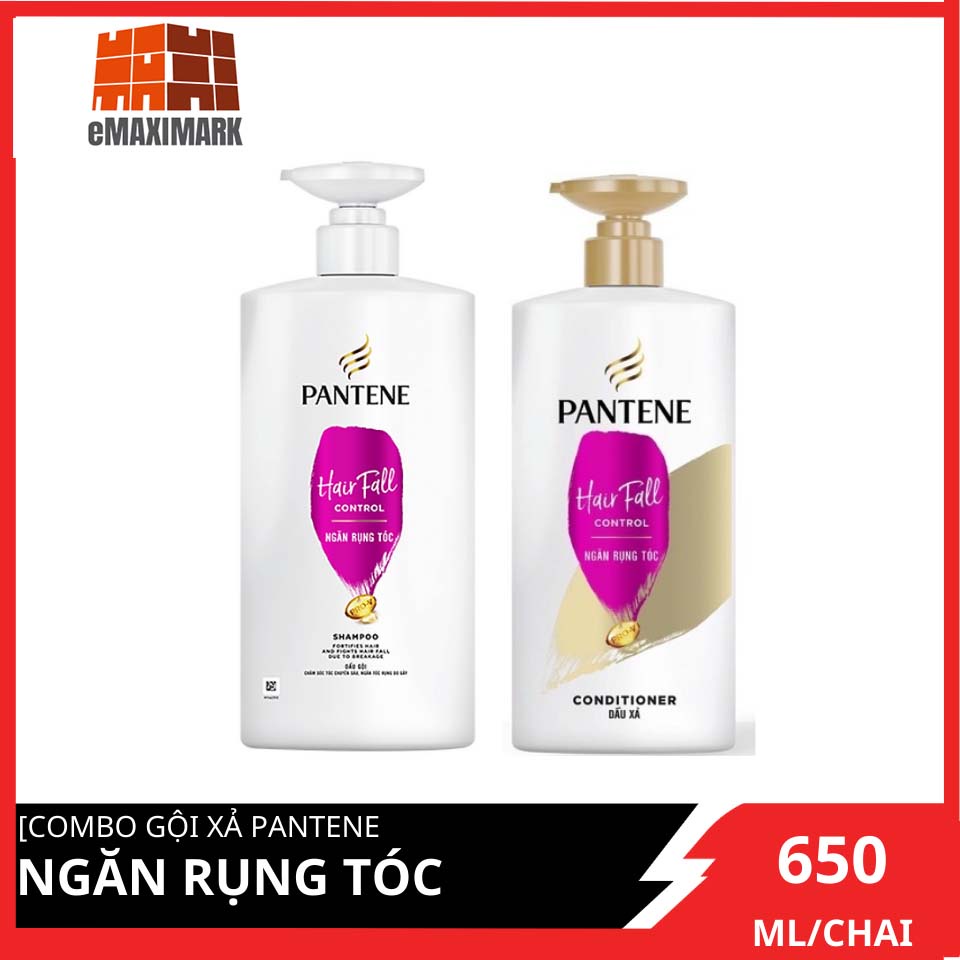 COMBO gội xả Pantene Ngăn rụng tóc 650mlX2