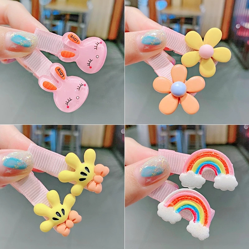 Bộ 10 Kẹp Tóc Xinh Xắn Hình Họa Tiết Mây / Trái Cây Cho Bé Gái