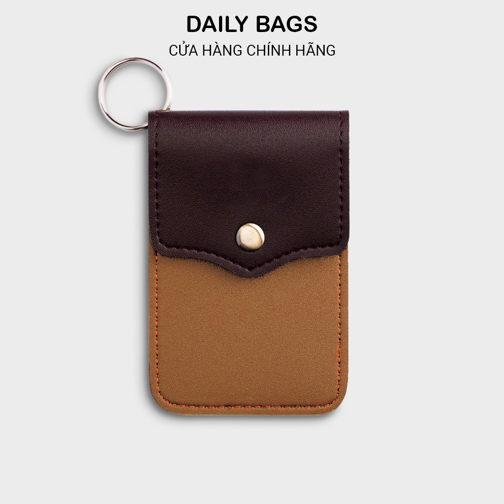Móc khóa ví da cao cấp cầm tay đựng tiền, thẻ ngân hàng, vé gửi xe, bảng tên - VIVA - DAILY BAGS