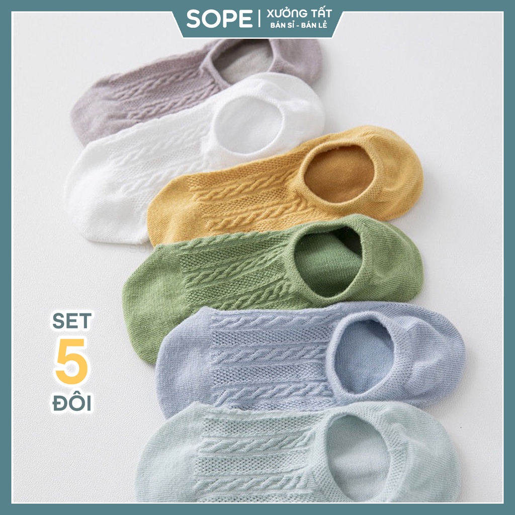 Tất vớ lười nữ nam chất liệu vải Hàn co giãn bốn chiều, phong cách trẻ trung - Sope Shop