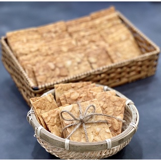 Bánh ngói hạnh nhân trứng muối handmade ăn vặt 300g, 500g - bếp bánh hoa thạch
