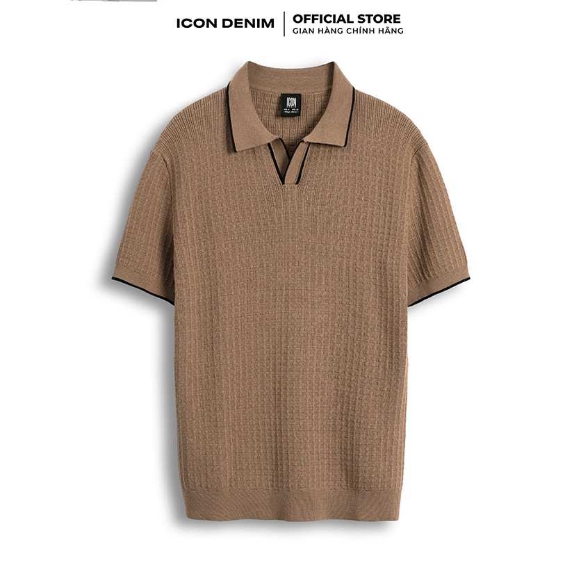 Áo Polo Nam ICON DENIM Chất Len Dáng Slim-fit Cổ Chữ V Phối Viền | BigBuy360 - bigbuy360.vn