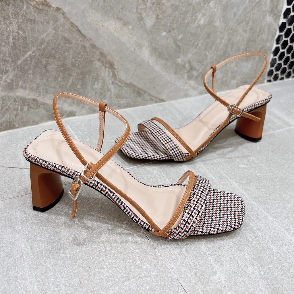 Sandal Cao Gót Nữ Quai mảnh xinh Xuất sắc - Cao 5cm - Giày Bánh Bèo mã SandalLV