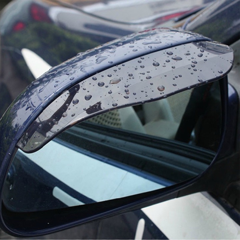 Bộ 2 Tấm Chắn Mưa Bằng Sợi carbon Dày Dặn Màu Đen Thông Dụng Cho Gương Chiếu Hậu Xe Hơi