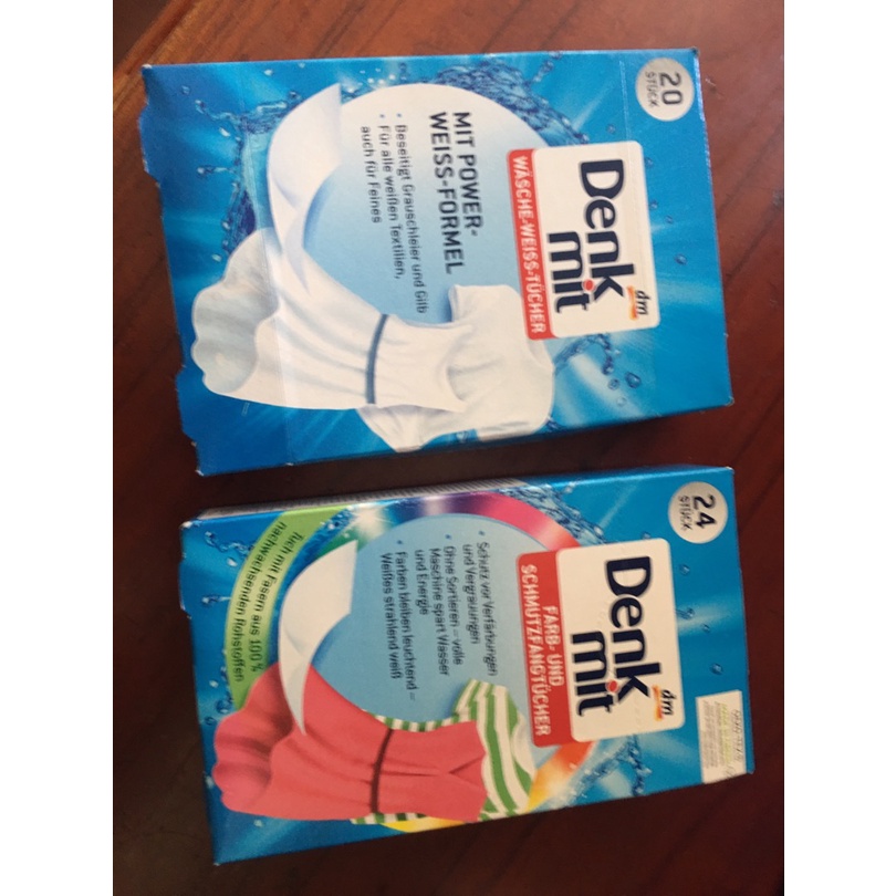 Giấy hút màu và chống phai màu quần áo Denkmit 24 tờ