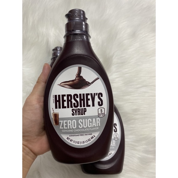 [HÀNG MỸ] Syrup Socola Hershey nguyên chất không đường 496ml.