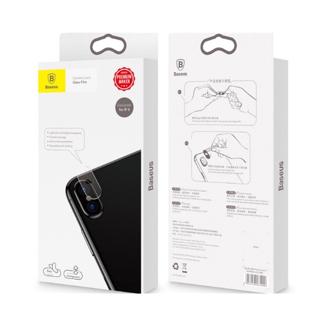 Miếng dán camera sau Iphone X chính hãng Baseus