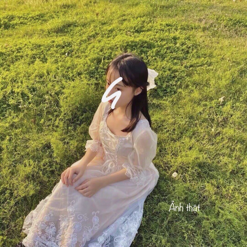[ Sẵn ] VÁY TRẮNG DÀI CÔNG CHÚA VINTAGE CỔ ĐIỂN PHÁP ULLZANG- VÁY DÀI DỰ TIỆC- VÁY LOLITA GIÁ RẺ- VÁY CHỤP KỈ YẾU PROM | BigBuy360 - bigbuy360.vn