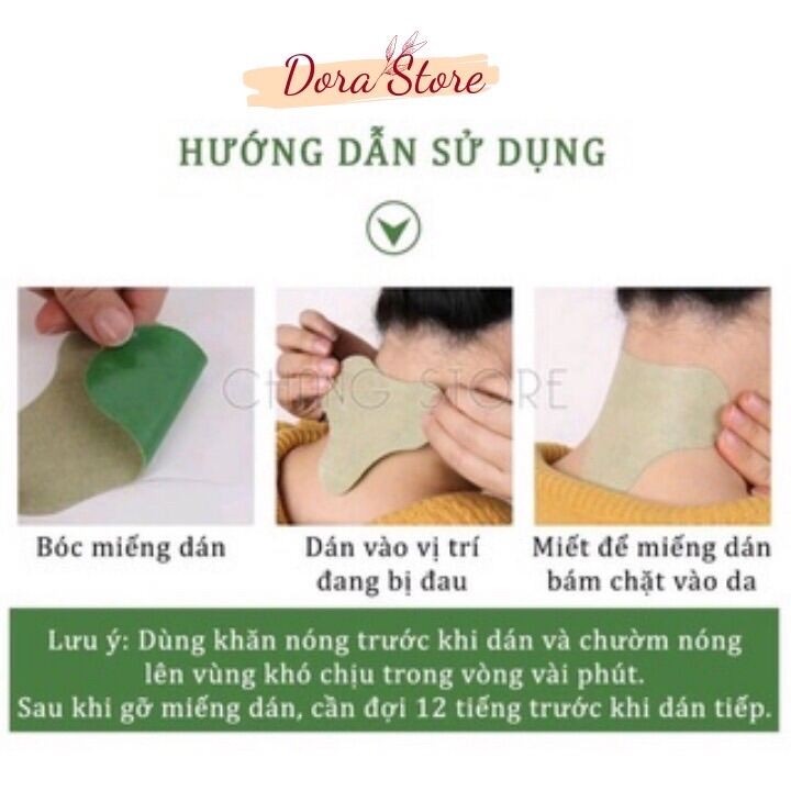 Hộp 12 Miếng Dán Vai Gáy Giảm Đau / Thải Độc , Chống Đau Mỏi Xương Khớp / Miếng Dán Ngải Cứu Cổ Gáy Hiệu Quả