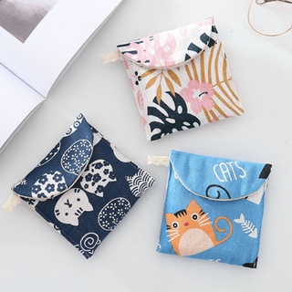 1 Túi Đựng Tiền Xu/ Tai Nghe/ Cáp Sạc/ Thẻ/ Tai Nghe In Hoạt Hình Dễ Thương Có Khóa Dán Tiện Dụng
