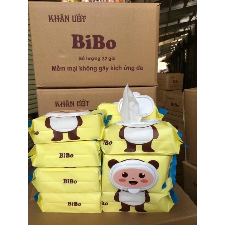 Khăn ướt BiBo Không mùi 100 tờ loại đẹp