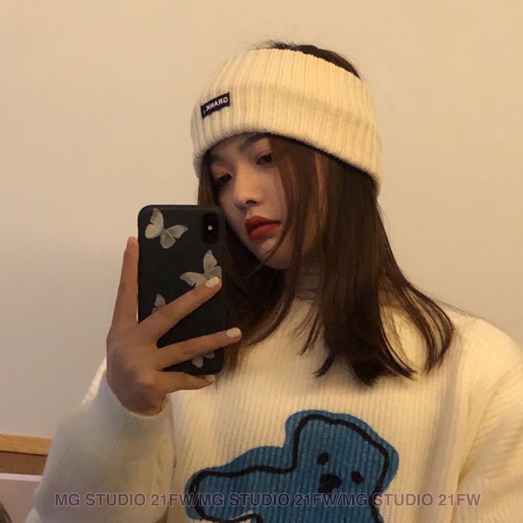 Băng Đô MG STUDIO Thêu Chữ EBANK Cá Tính Thời Trang Cho Nam Và Nữ