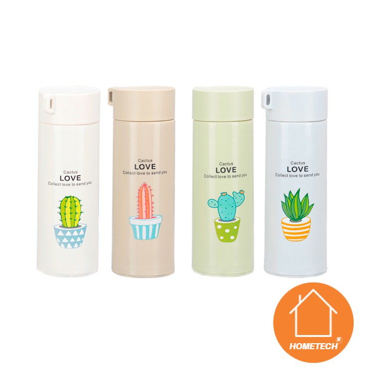 Com Bo 2 Bình nước thủy tinh 450ml phong cách hàn quốc siêu dễ thương