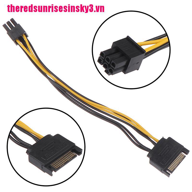 Bộ Chuyển Đổi Nguồn Sata 15 Sang 6 Pin Pci-E Sata T3Vn