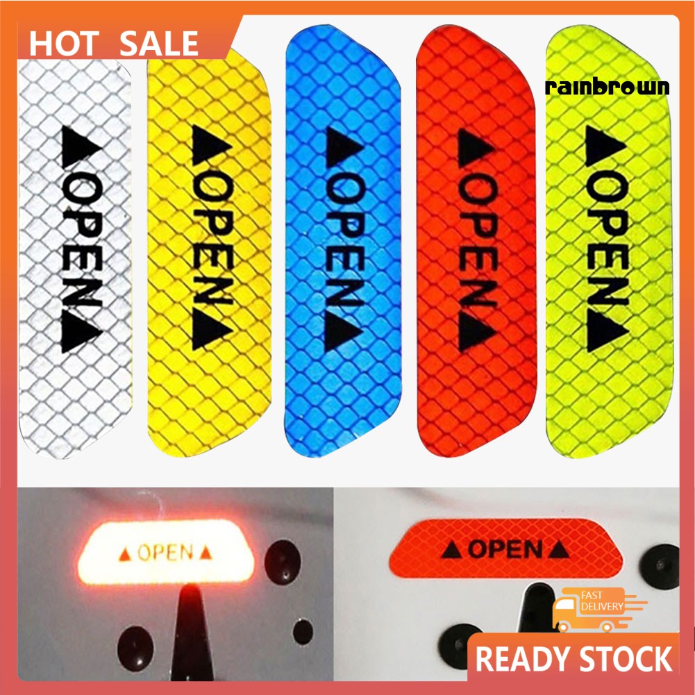Set 4 miếng dán cửa ô tô phản quang cảnh báo an toàn khi chạy xe