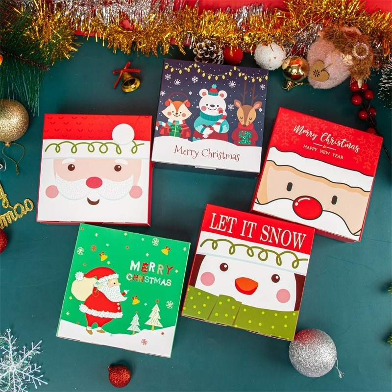 Hộp đựng bánh kẹo hình ông già noel/người tuyết chất lượng cao thân thiện với môi trường