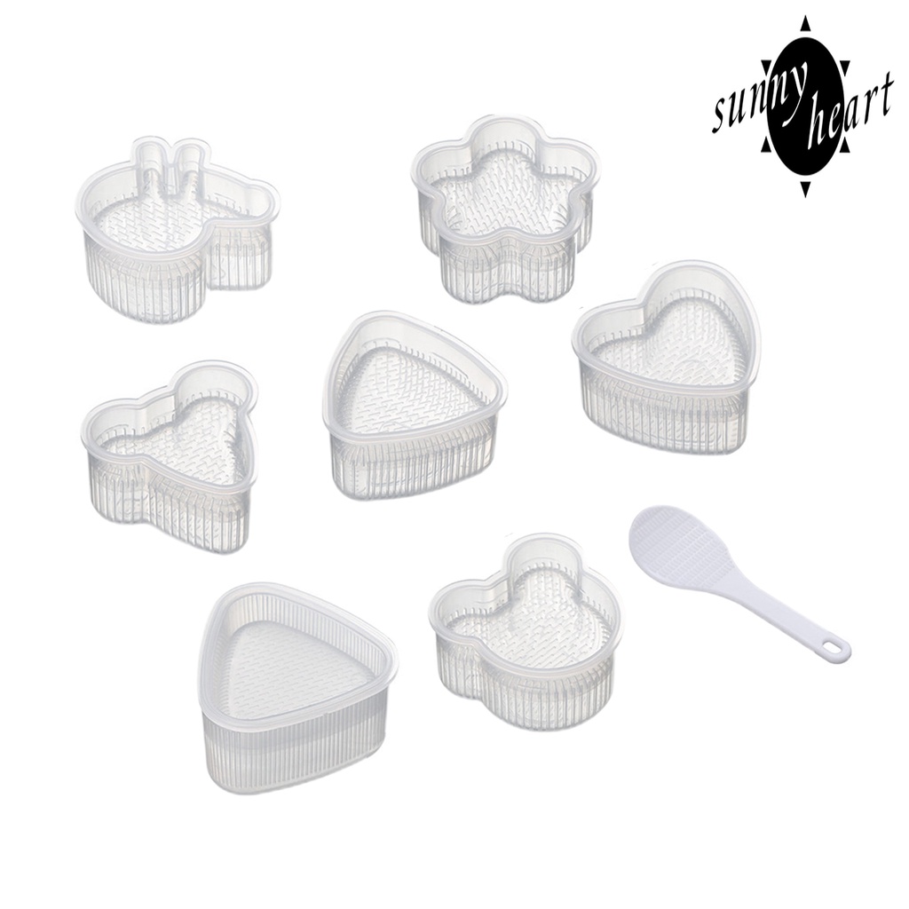 Set 7 / 8 Khuôn Làm Cơm Nắm Hình Tam Giác Hình Gấu Dễ Thương DIY