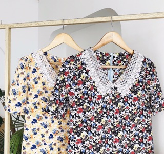 Váy hoa cổ sen đuôi cá( giá sale)