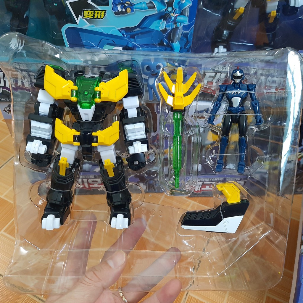 Đồ chơi miniforce Robot siêu khủng long Stego băng giá cùng siêu nhân Leo Thiên tài