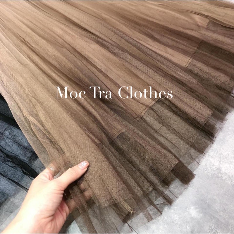 Chân Váy Lưới Dập Ly Loang 3 Lớp Hàng Đẹp Loại 1, Chân Váy Dài Tiểu Thư Dự Tiệc Sang Chảnh