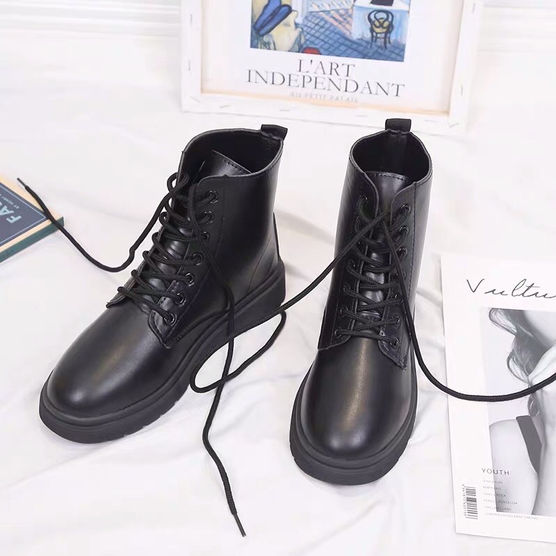 [ ORDER QUẢNG CHÂU] Boots da cổ cao basic Hàn Quốc có ảnh thật | BigBuy360 - bigbuy360.vn