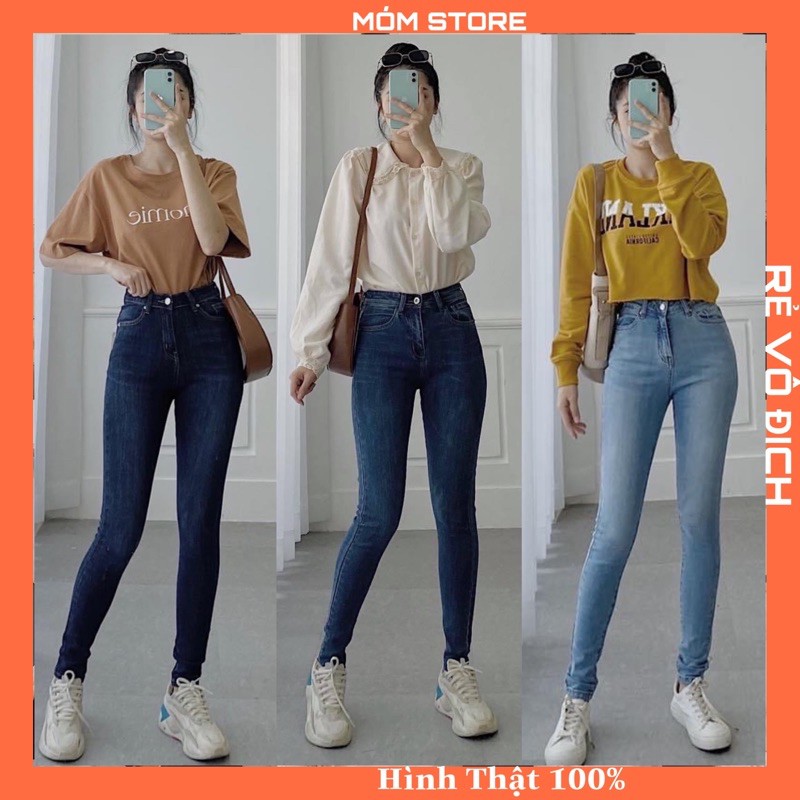 Quần Jeans Skinny Trơn Báic Dáng Dài MG VNXK Móm Store [Hình Thật 100%]