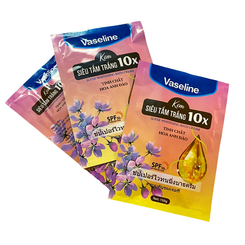 gói tắm trắng vaseline tắm nhanh bật tone trắng sau 20p