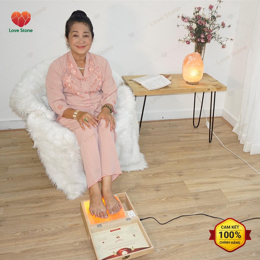 Hộp Đá Muối Himalaya LoveStone Massage Chân - Phiên Bản Deluxe - Nhập Khẩu Pakistan