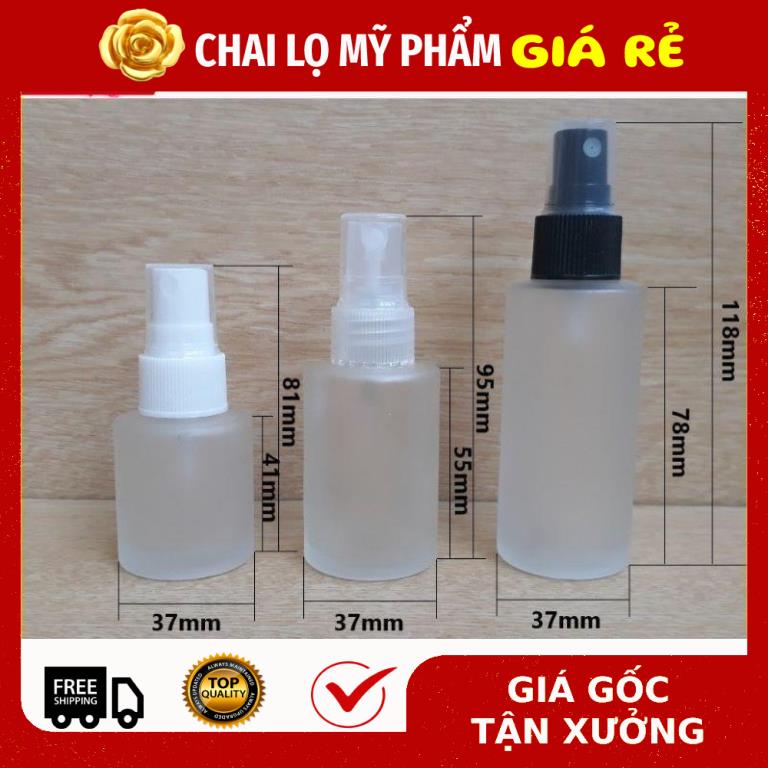 [Combo 10sp] Chai Chiết Mĩ Phẩm ❤ Chai Thủy tinh mờ Xịt phun sương 20ml,30ml,50ml chiết mỹ phẩm , phụ kiện du lịch