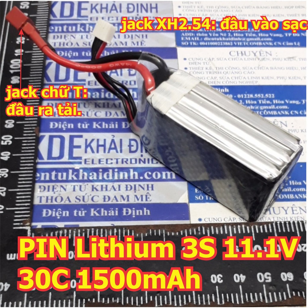 PIN lithium PIN RC 3S 11.1V 30C 1500mAh kde5480